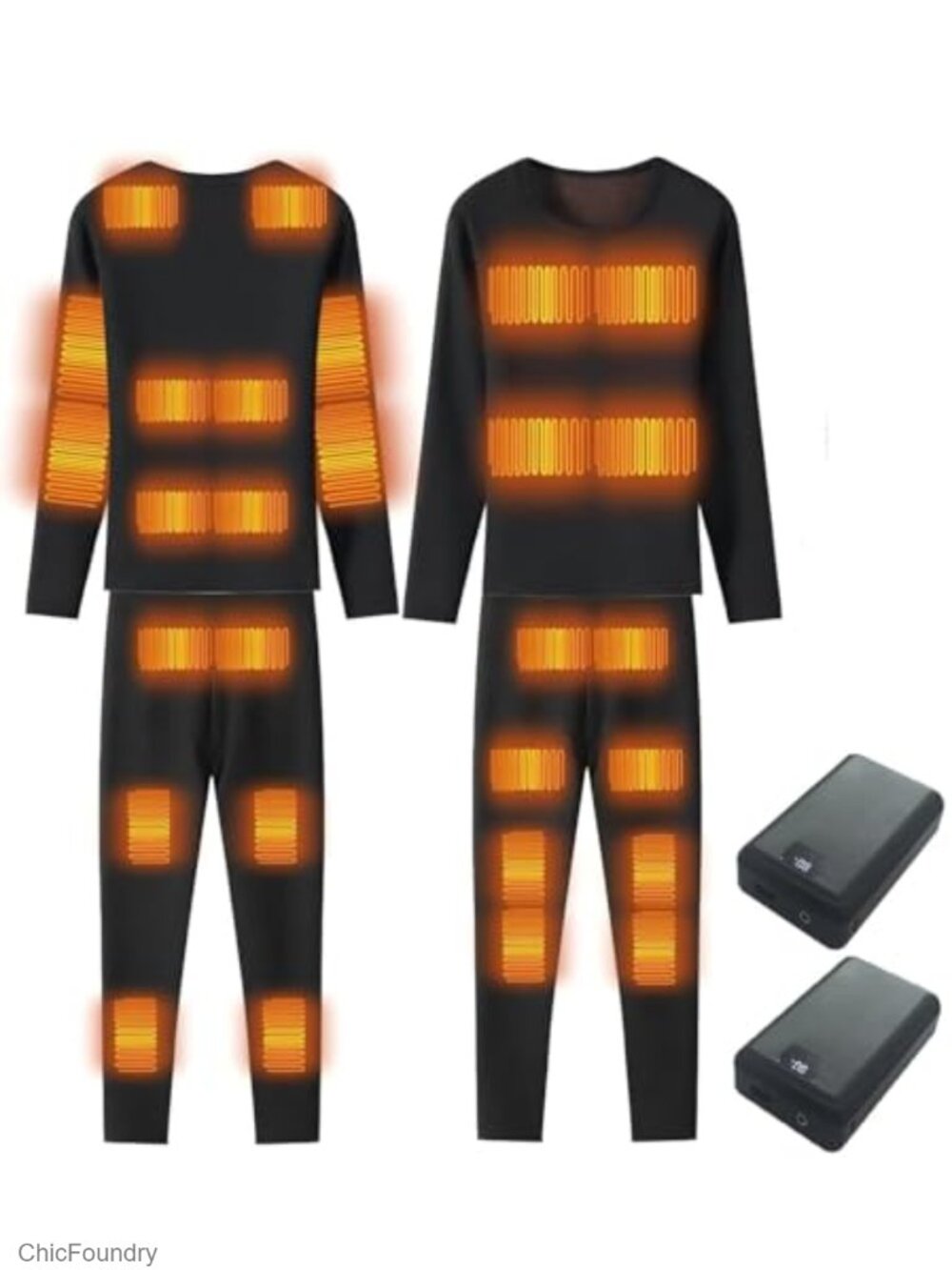 Men's Heated Thermal Underwear Set with 16000mAh Batteries